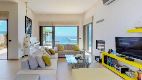  Elounda White Pearl - Open plan area consisted of the main living room and kitchen 