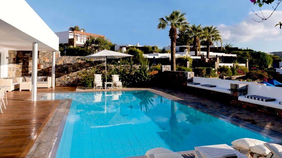 Elounda Beach  - The grand villa waterfront with private heated pool 
