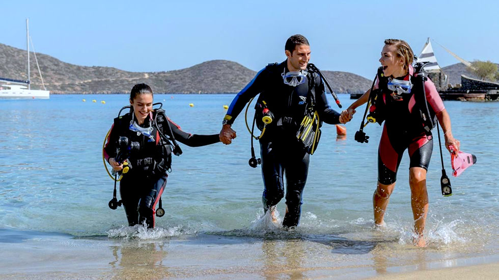 Helios Hotels Elounda Beach - Returning from Scuba diving 