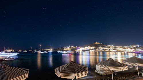  Mykonos Blanc Hotel - Ornos area Night view 