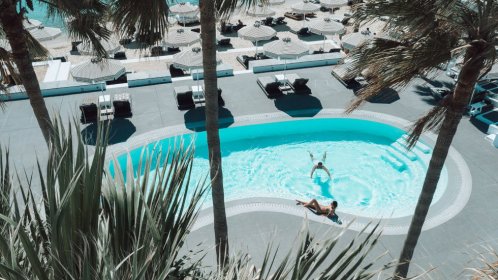  Mykonos Blanc Hotel - Pool bird eye view 
