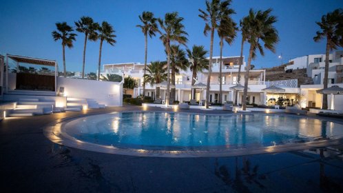  Mykonos Blanc Hotel - Pool with Palm trees 