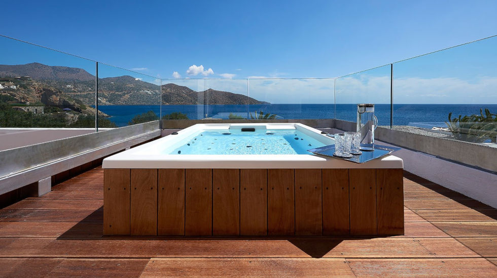 St Nikolas Bay - Club Suite Outdoor Heated Jacuzzi Seafront View