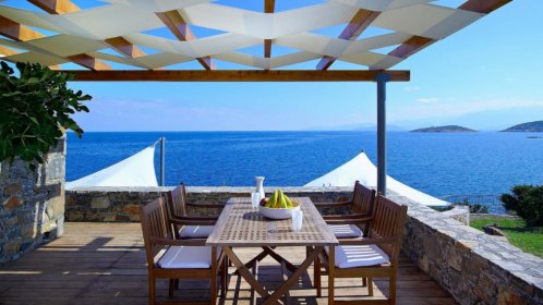  Thalassa Villas - Helios villa terrace dining area 
