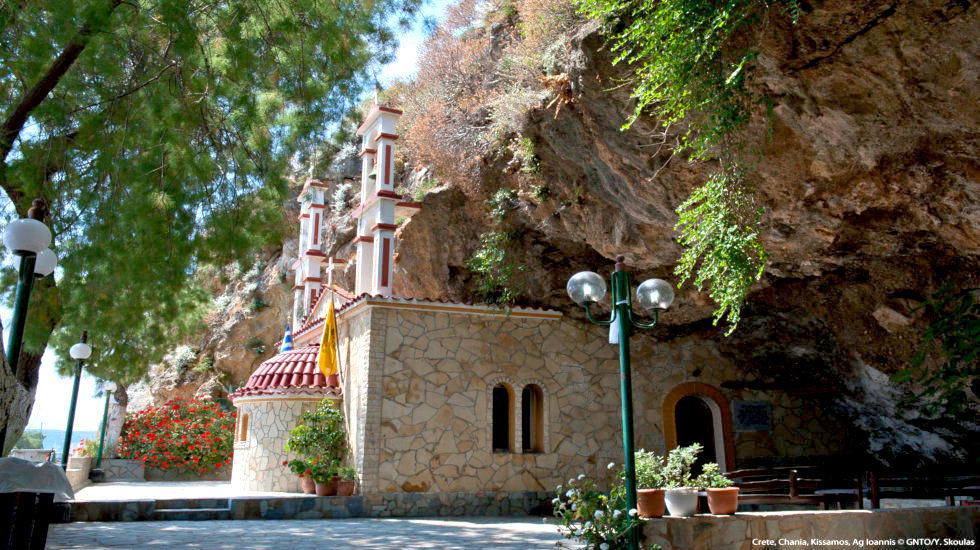 Crete Chania Kissamos Ag Ioannis Rock - Cave church